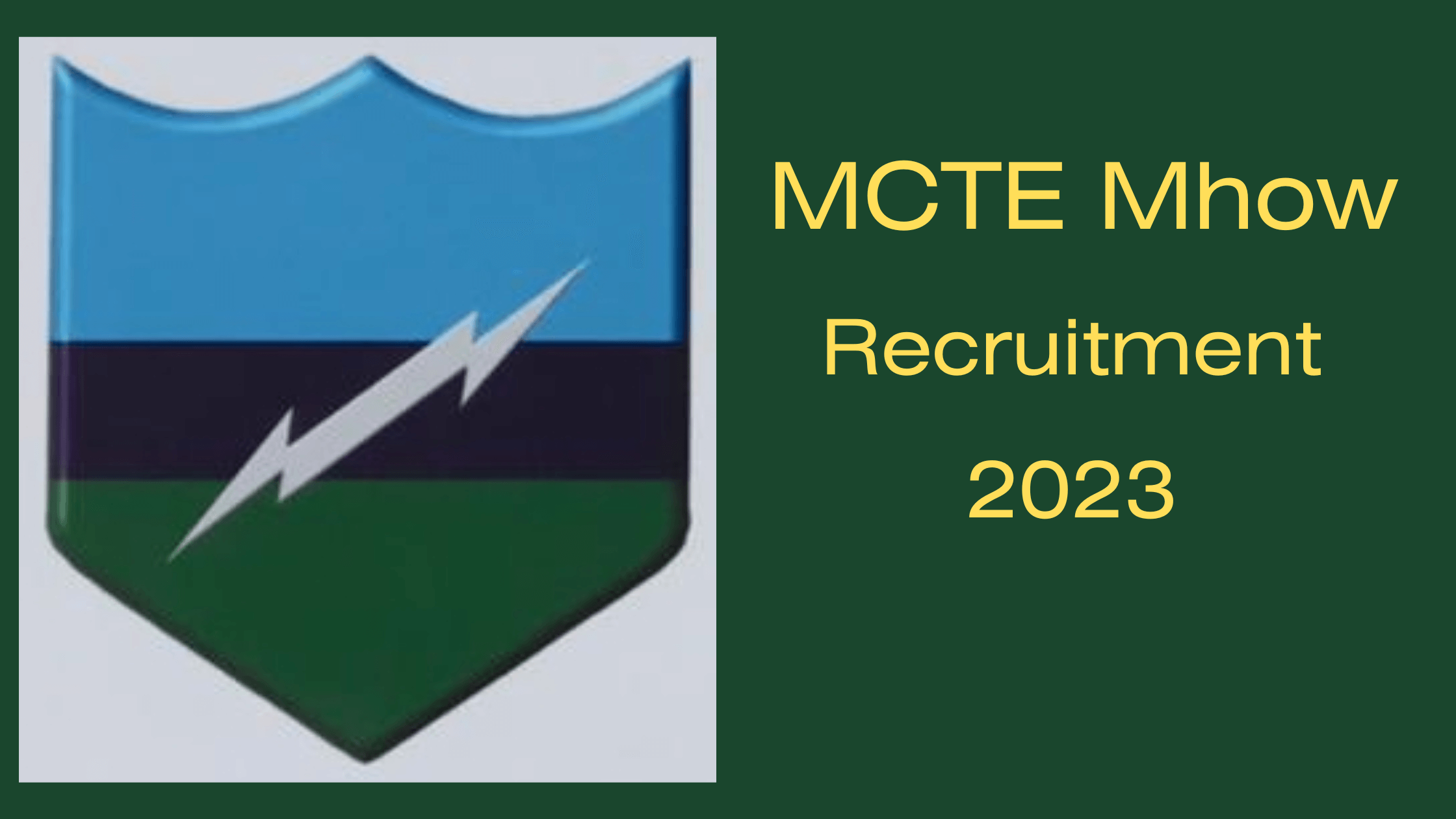 MCTE Mhow Recruitment 2023