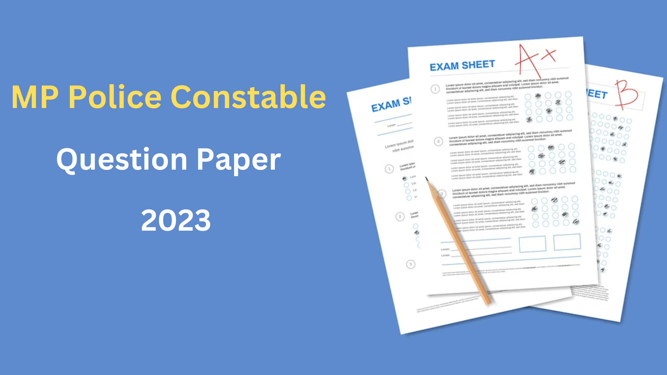 MP Police Constable Question Paper 2023