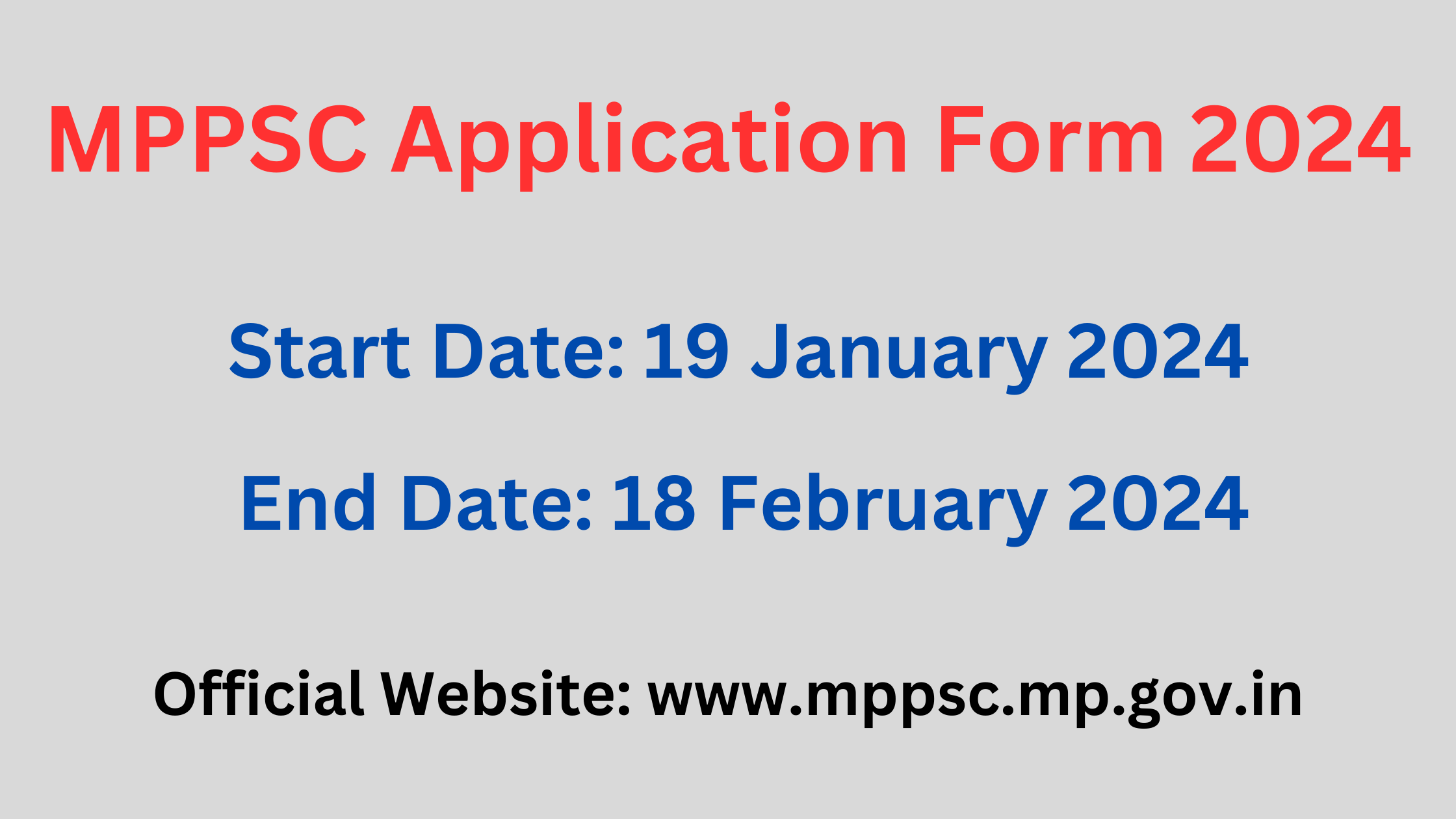 MPPSC Application Form 2024