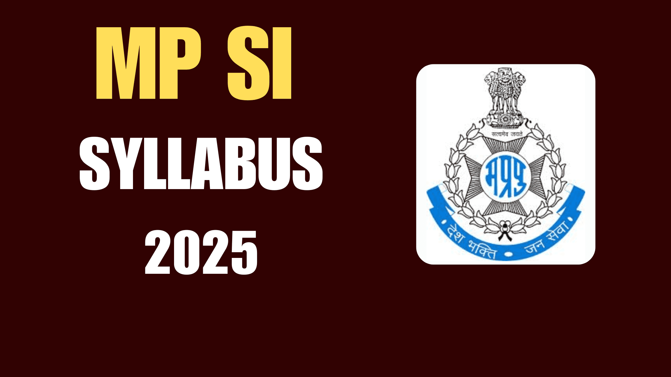 MP SI Syllabus 2025