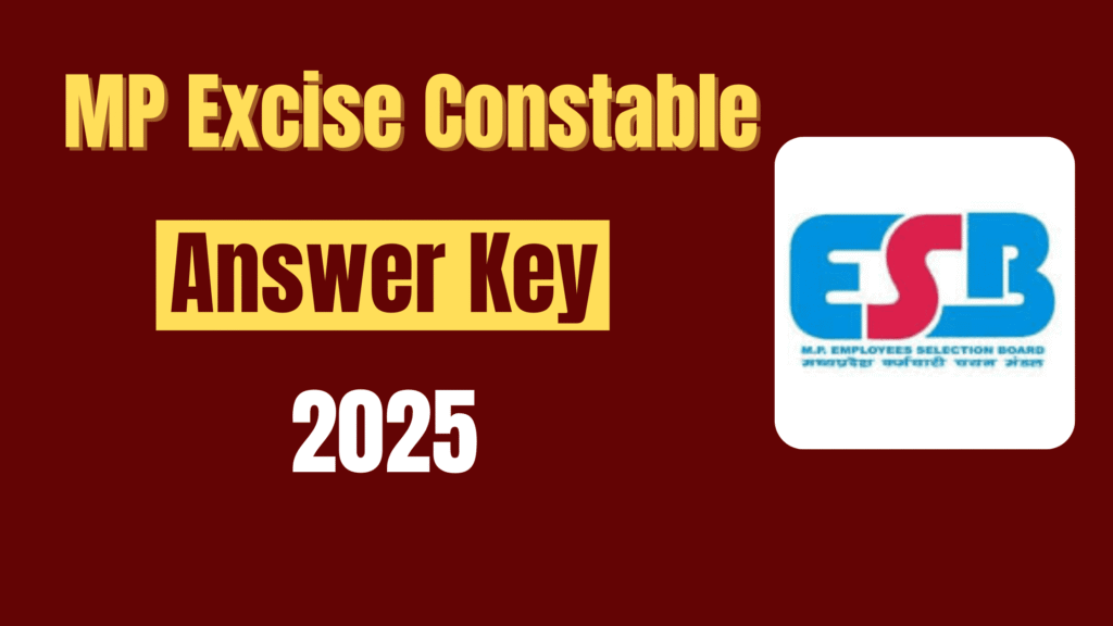 MP Excise Constable Answer Key