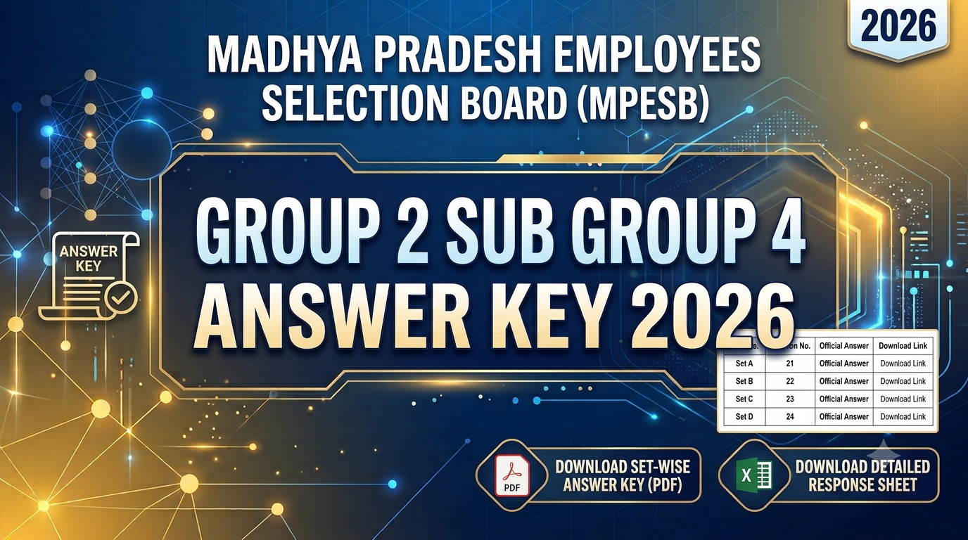 MPESB Group 2 Sub Group 4 Answer Key 2026