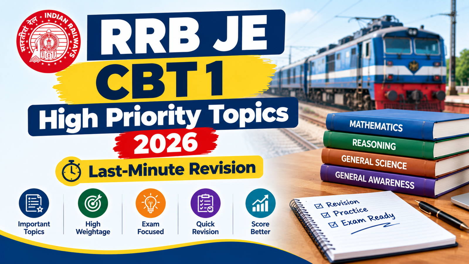 RRB JE CBT 1 High Priority Topics 2026